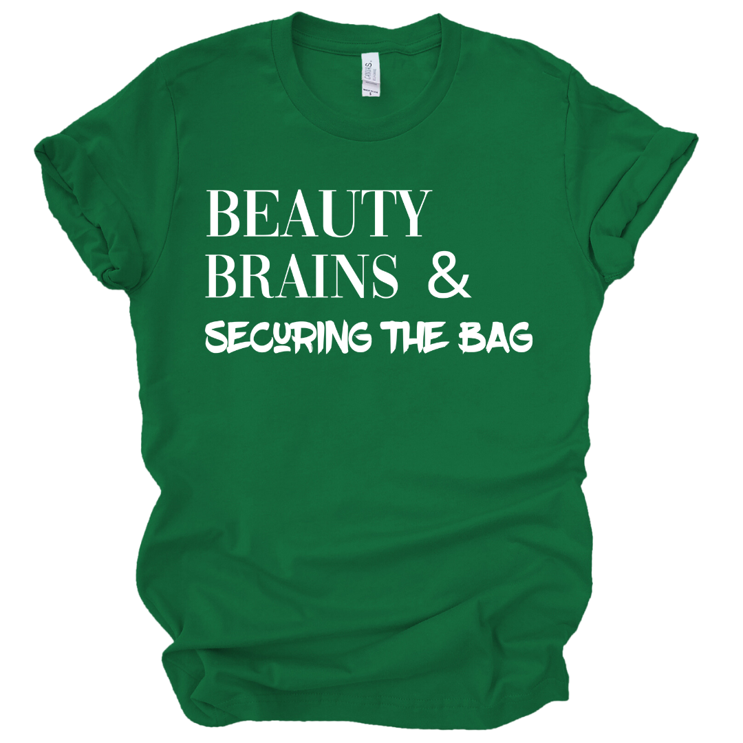 Beauty & Brains 2 Short-Sleeve Unisex T-Shirt