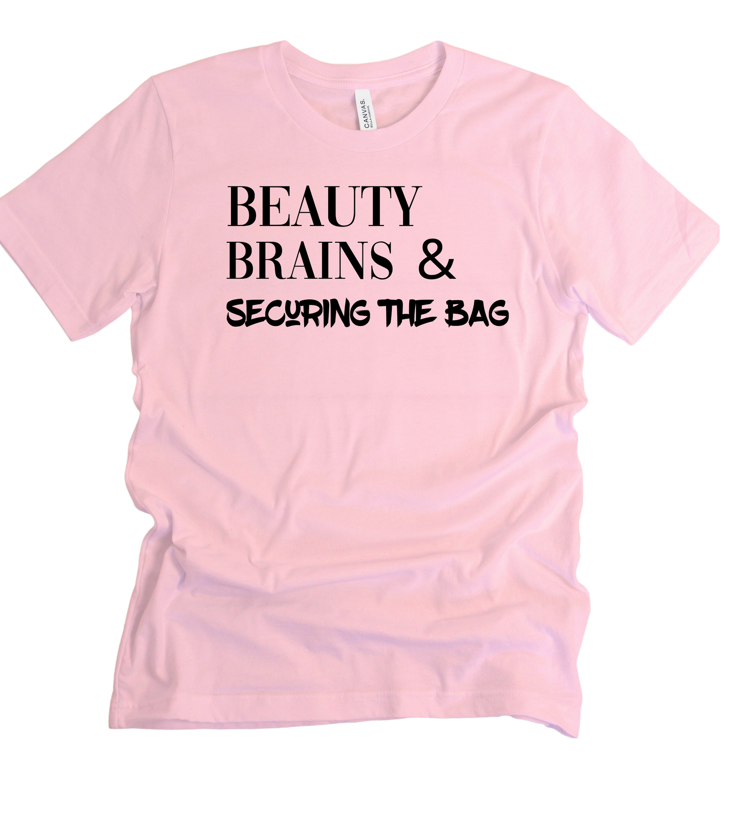 Beauty & Brains 2 Short-Sleeve Unisex T-Shirt