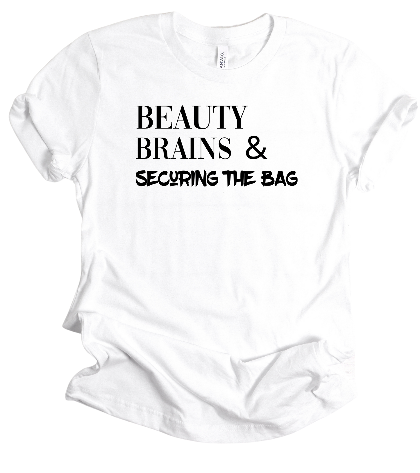Beauty & Brains 2 Short-Sleeve Unisex T-Shirt