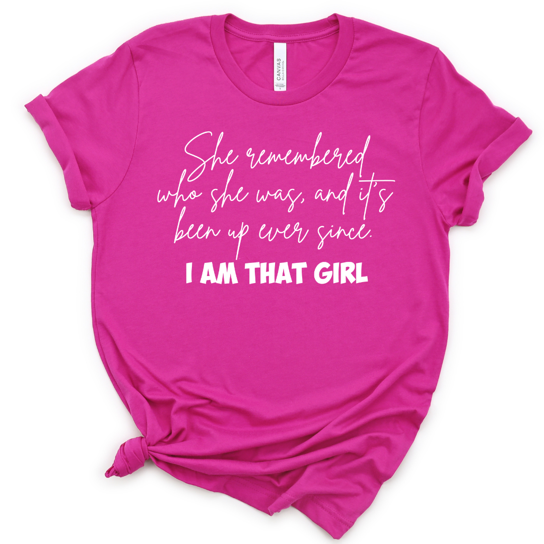 She remembered who she was Unisex T-shirt