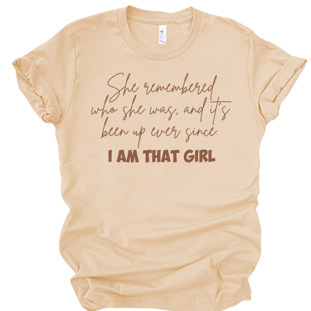 She remembered who she was Unisex T-shirt